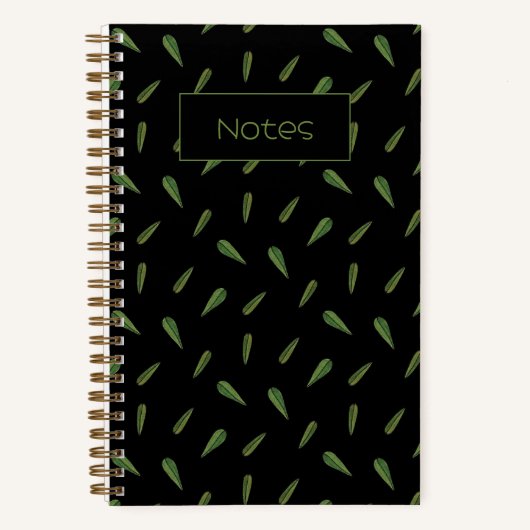 Feuilles du printemps, motif aquarelle ノートブック (正面)