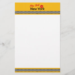 Feuilles en-tête Taxi NY & Red Kiss 便箋