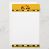 Feuilles en-tête Taxi NY & Red Kiss 便箋 (正面/裏面)