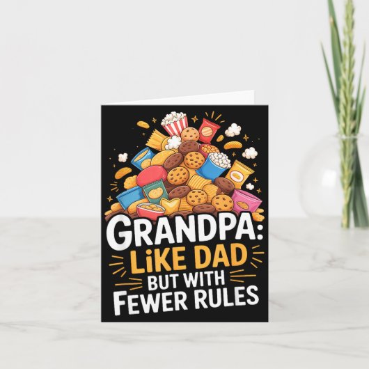 Fewer Rules Funny Grandpa  カード (正面)