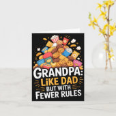 Fewer Rules Funny Grandpa  カード (黄色い花)
