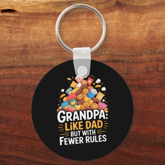 Fewer Rules Funny Grandpa  キーホルダー (正面)