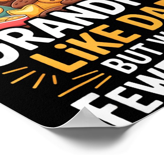 Fewer Rules Funny Grandpa  ポスター (角)