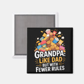 Fewer Rules Funny Grandpa  マグネット (正面/裏面)