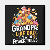 Fewer Rules Funny Grandpa  マグネット (正面)