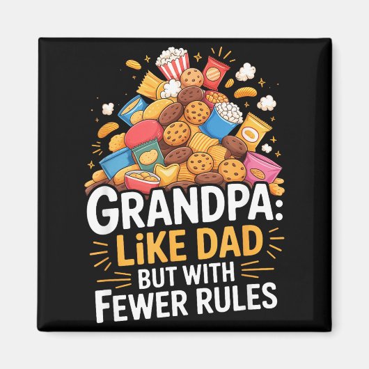 Fewer Rules Funny Grandpa  マグネット (正面)