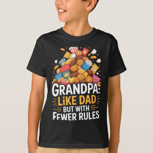 Fewer Rules Funny Grandpa  Tシャツ (正面)