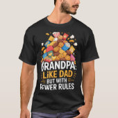 Fewer Rules Funny Grandpa  Tシャツ (正面)