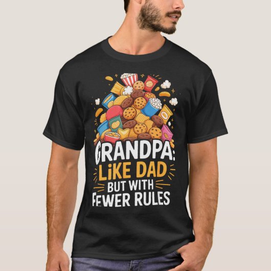 Fewer Rules Funny Grandpa  Tシャツ (正面)
