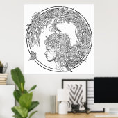 Fey Flower: Sonja A.S. LARGE DIY Coloring ポスター (ホームオフィス)