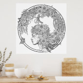 Fey Flower: Sonja A.S. LARGE DIY Coloring ポスター (キッチン)