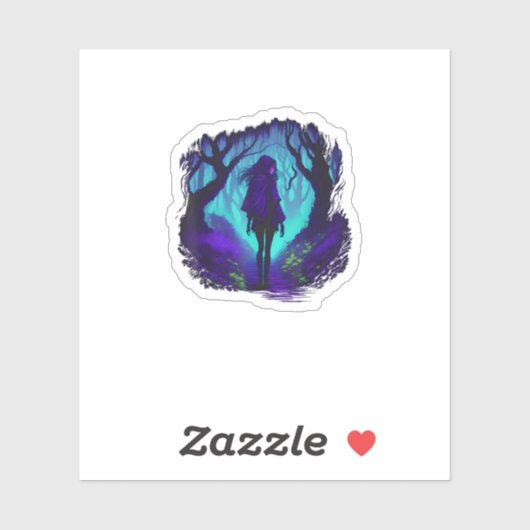 Fey Gothic Emo Goblincore Aesthetic  Forest Graphi シール (シート)