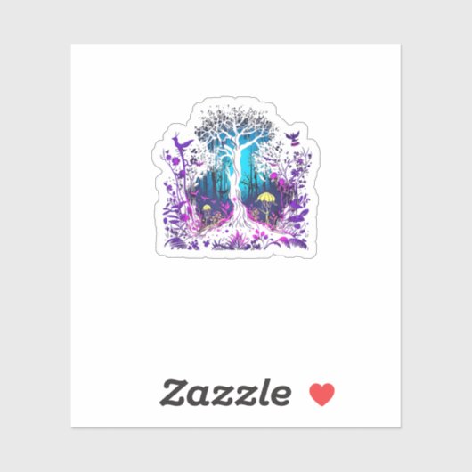 Fey Gothic Emo Goblincore Aesthetic  Forest Graphi シール (シート)