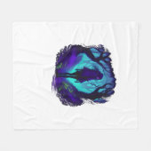 Fey Gothic Emo Goblincore Aesthetic  Forest Graphi フリースブランケット (正面(横))