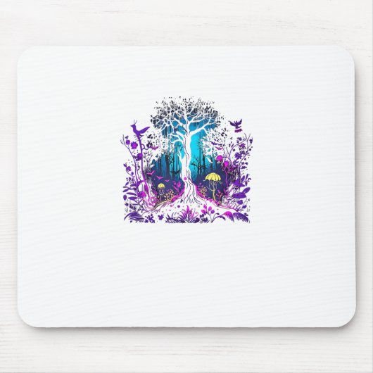 Fey Gothic Emo Goblincore Aesthetic  Forest Graphi マウスパッド (正面)