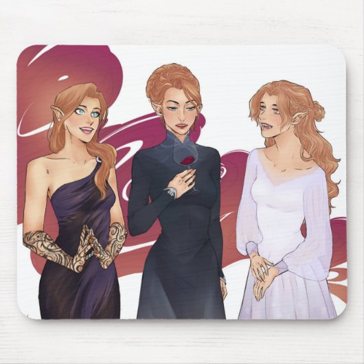 Feyre, Nesta e Elain Archeron マウスパッド (正面)