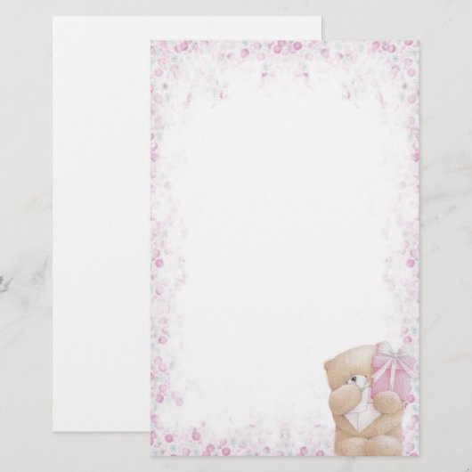 FFくまのギフト 便箋 (正面/裏面)