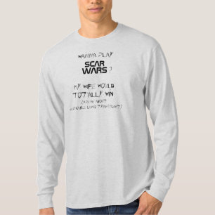 ff) ScarWars私の妻の勝利人のRaglan Tシャツ