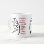 FFFFFFFUUUUUUUの激怒のマグ コーヒーマグカップ (正面左)
