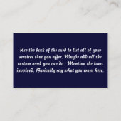 FFLのディーラーの名刺9 名刺 (裏面)