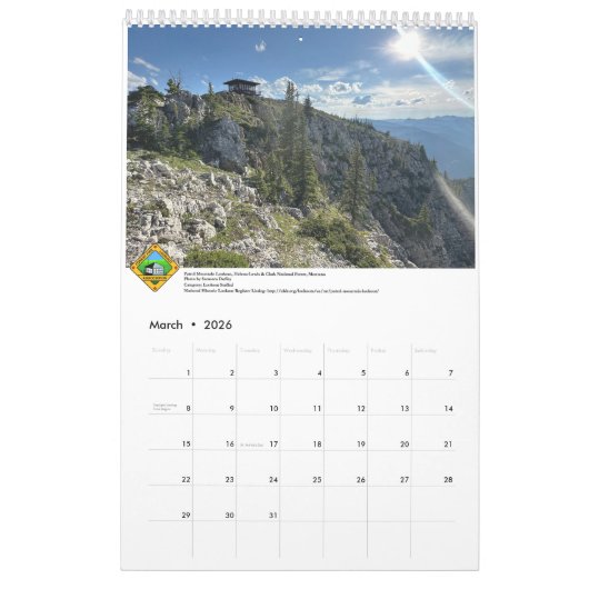 FFLA カレンダー 2026 (3月 2026)