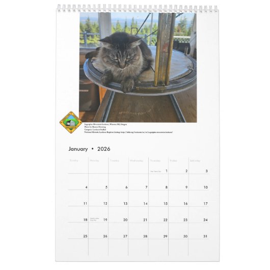 FFLA カレンダー 2026 (1月 2026)