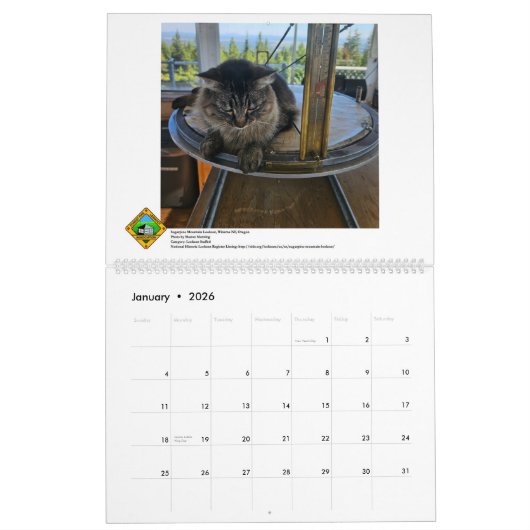 FFLA Lookout Calendar 2026 カレンダー (1月 2026)