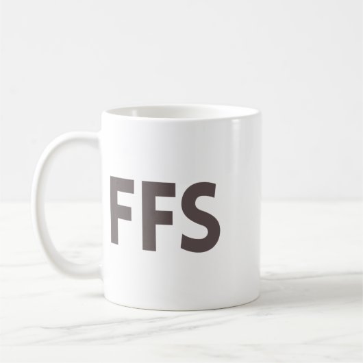 Ffsおもしろい皮肉はっきりした誓い言葉Tee Dark Humou コーヒーマグカップ (左)