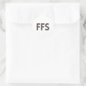 Ffsおもしろい皮肉はっきりした誓い言葉Tee Dark Humou ラウンドシール (バッグ)