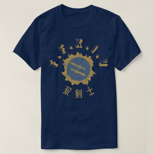 FFXIV Rogue金ゴールドアイコン Tシャツ (デザイン正面)