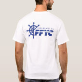 FFYC船のホイールブルー Tシャツ (裏面)