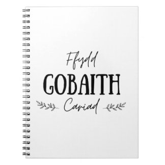'Ffydd Gobaith Cariad'ウェールズ引用文ノート ノートブック