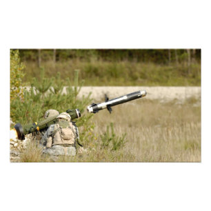 FGM-148投げ槍を始動させている兵士 フォトプリント