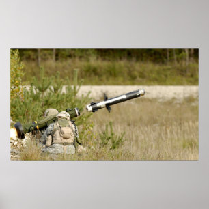 FGM-148投げ槍を始動させている兵士 ポスター