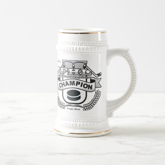 FHLのチャンピオンのトロフィ ビールジョッキ (右)