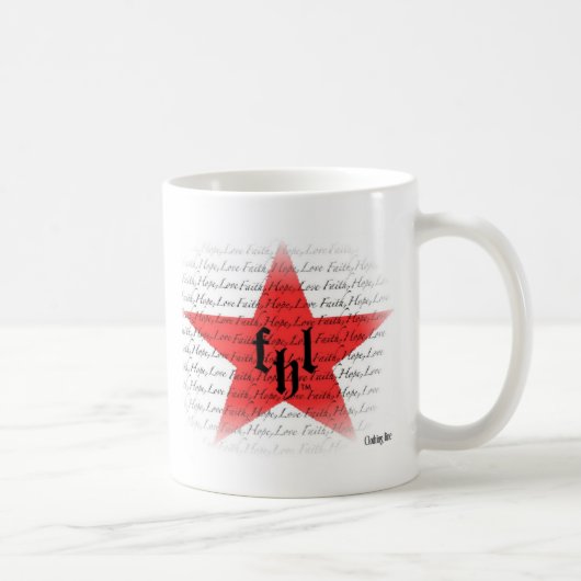 FHL (信頼、希望及び愛)オールスターのロゴ コーヒーマグカップ (右)