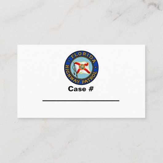FHPフロリダハイウェイパトロールビジネスカード 名刺 (裏面)