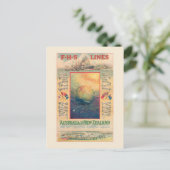 FHS Lines Australia Vintage Poster 1906 ポストカード (スタンド正面)
