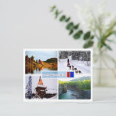 FIラップランド – イナリ湖 – Lammintupa - Santa Claus ポストカード (スタンド正面)