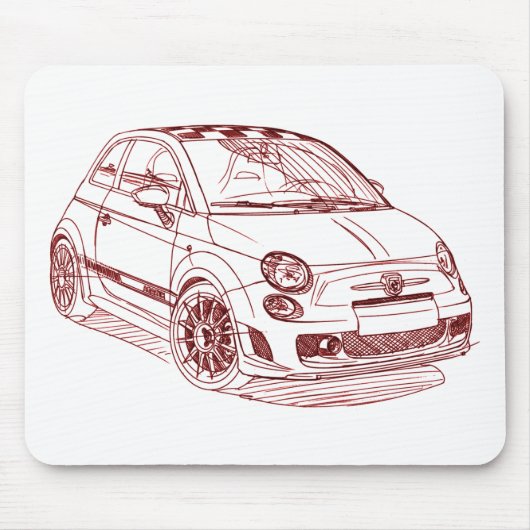 Fi500Abarth 2009年 マウスパッド (正面)