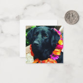 Fiaフラワードッグとフローラカラーノートカード ノートカード (正面/裏面インサイチュ)