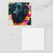 Fiaフラワードッグとフローラカラーノートカード ノートカード (正面/裏面)