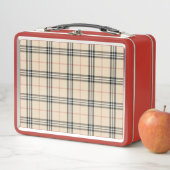 Fiambrera con estampado tartan メタルランチボックス (インサイチュ)