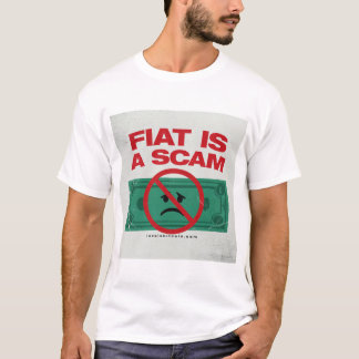 FIATは詐欺だ - ビットコイン メンズTシャツ Tシャツ
