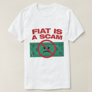 FIATは詐欺 - ビットコイン メンズTシャツ Tシャツ