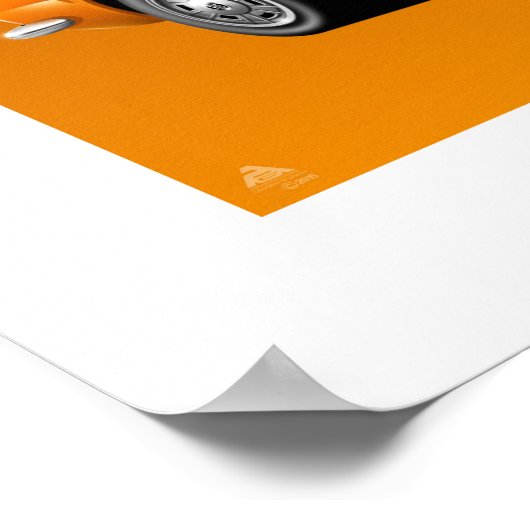 Fiat 124 Spider Illustration ポスター (角)