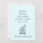 Fiat 500の日付ゲイカップルを保存する。 招待状 (裏面)