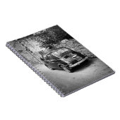 FIAT 500車(白黒) ノートブック (右側)