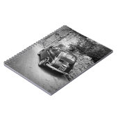 FIAT 500車(白黒) ノートブック (左側)