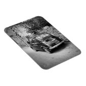 FIAT 500車(白黒) マグネット (右側)